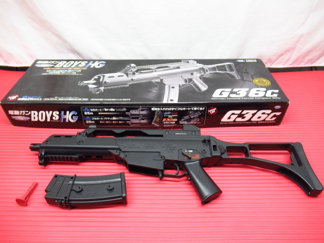 東京マルイ 電動ガン ガンボーイズ boys HG G36C kal 5.56mm×45 フル・セミ 元箱付属 ジャンク 管理5NT1221A-G02_画像1