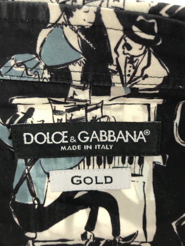 DOLCE&GABBANA ドルチェ＆ガッバーナ 17SS Camicia jazz shirt 総柄シャツ ブラック 39 G5EB6T/FS52W ITGZIK88QQ3A_画像3