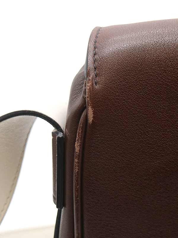 PRADA Prada 16AW заклепки кожа сумка на плечо Brown белый ITLZ1KUXPGVS