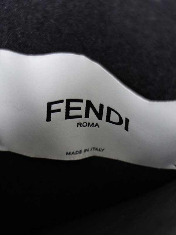 FENDI フェンディ ウールダブルフェイス FFリバーシブルクロップドジャケット ブラック ブラウン 38 FJ6993 A5HD IT53GHTWVINK_画像5