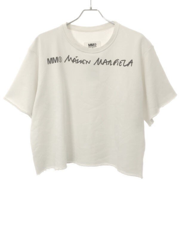 MM6 MAISON MARGIELA オフホワイト プリントTシャツ MM6 MAISON MARGIELA オフホワイト プリントTシャツ