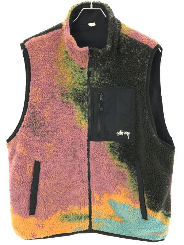 Stussy ステューシー 23SS Jacquard Dye Sherpa Vest リバーシブル フリースベスト マルチカラー L ITBK8H7O0V0Q