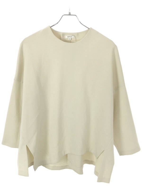 ENFOLD エンフォルド 19SS ダブルクロススクエアBOXプルオーバー アイボリー 36 300CS230-0470 IT0ND23P8P0O