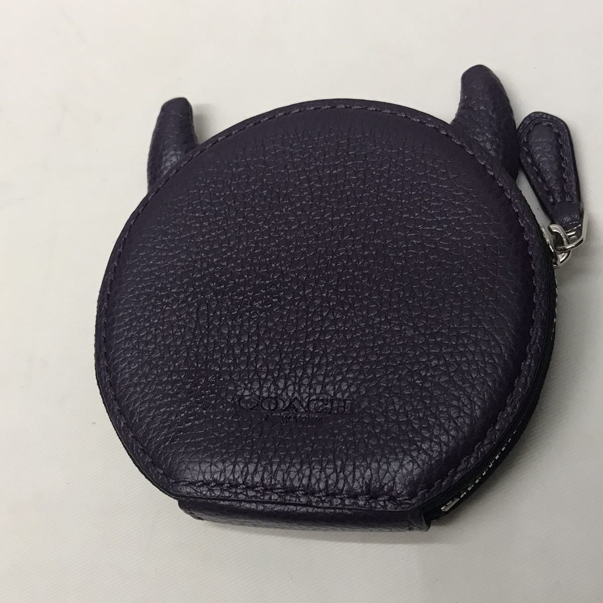 【美品】COACH コーチコインケース　小銭入れ ミニ財布 レザー　紫　デビル　チーキー/ポリッシュド/ペプル/CHEEKY_画像7