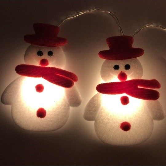 クリスマス　雪だるま　ライト　イルミネーション　電飾　飾り　スノーマン　冬　電池式