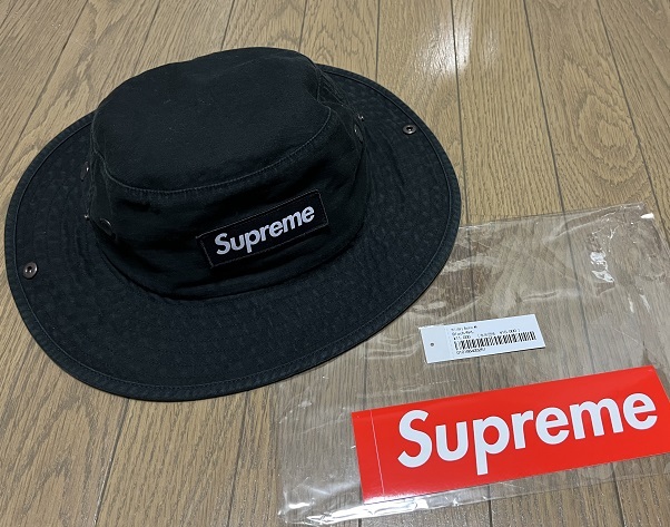 【試着のみ・送料無料】M/Lサイズ！SUPREME Military Boonie ブラック シュプリーム ミリタリー ブーニー ハット 2023FW WEEK1_画像2