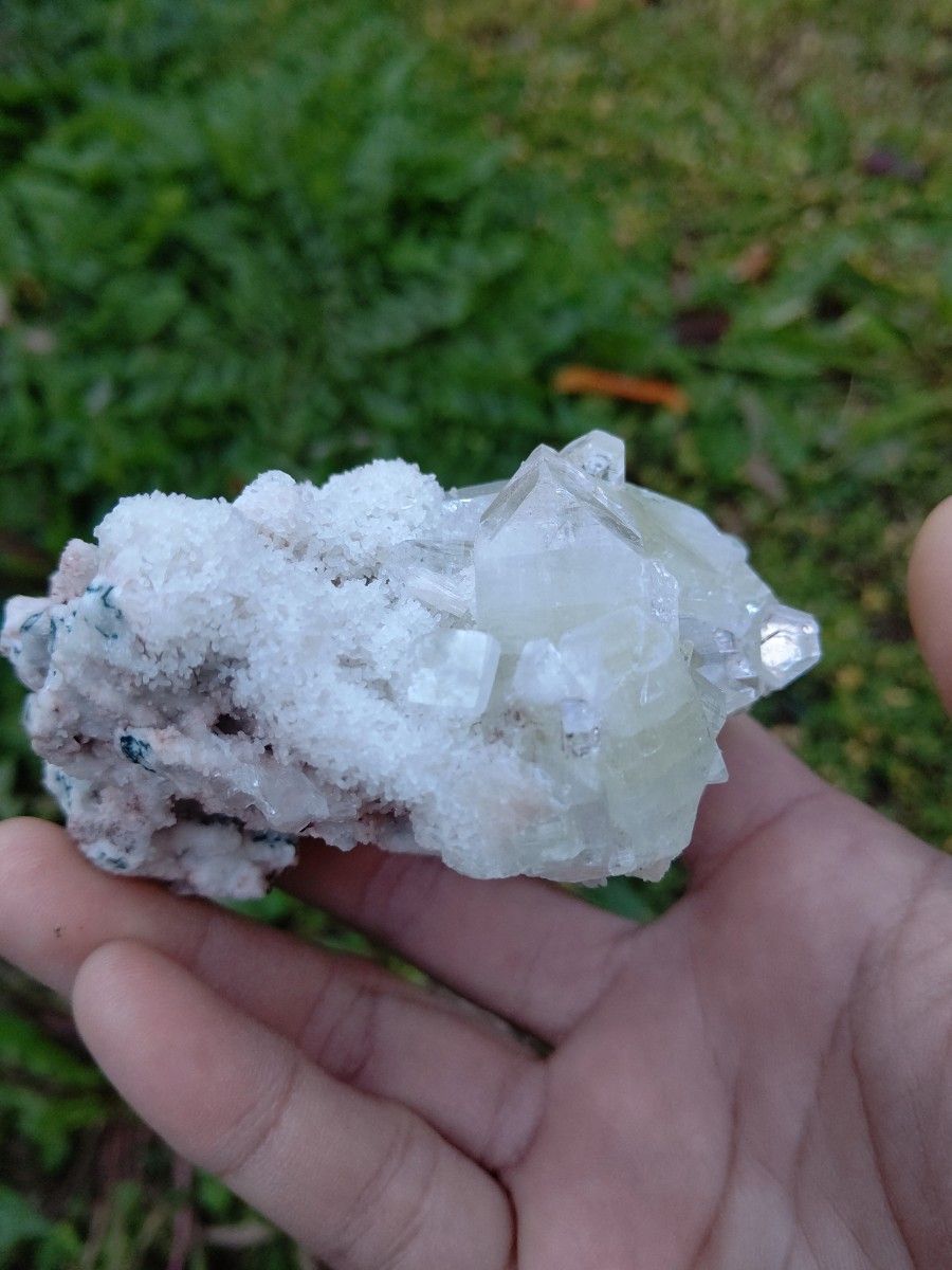 インド 産 グリーンアポフィライト 結晶 原石 鉱物標本