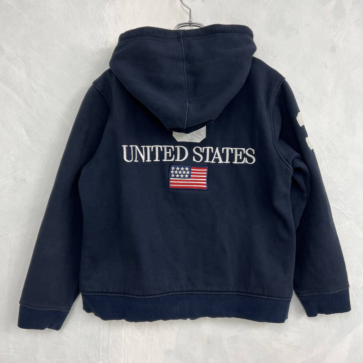 [Polo by Ralph Lauren] “3“ UNITED STATES 厚手パーカー ポロ バイ ラルフローレン used 激レア_画像3