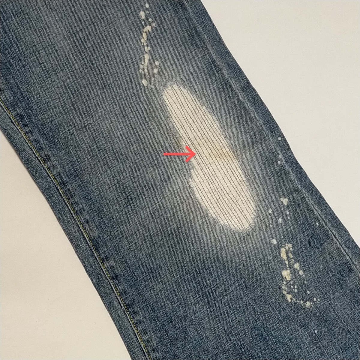 * paperdenim&cloth W30 Work Denim брюки USA производства ботинки cut повреждение джинсы мужской ji- хлеб Paper Denim & Cross *432