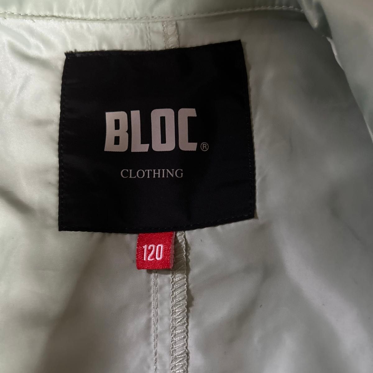 BLOC ナイロン製　ライダースジャケット　グリーン系　120cm