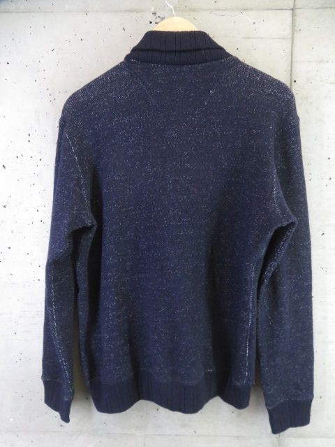 003m37* beautiful goods * Hollywood Ranch Market *U.S.SERVICE shawl color collar knitted sweat pants L/ sweater / sweatshirt / jacket / shirt 