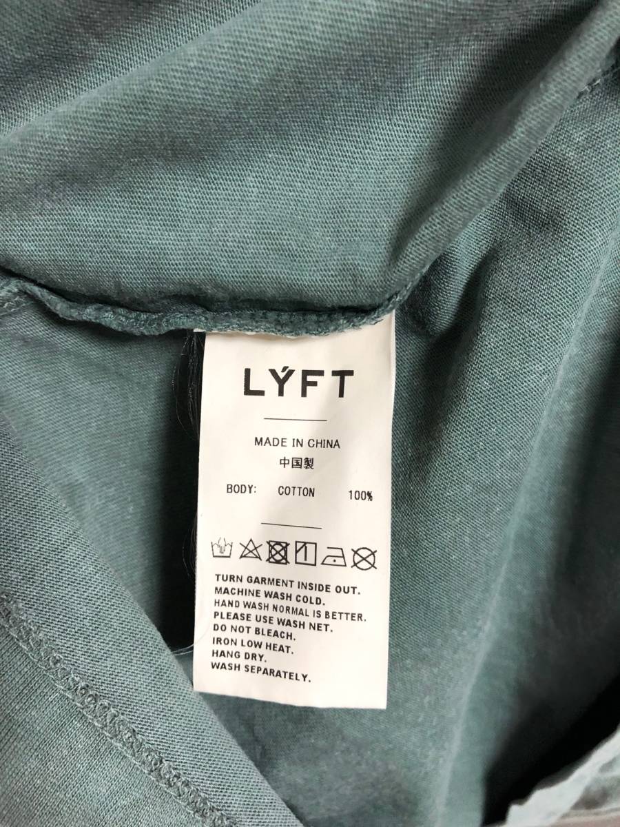 名作 LYFT LYFT VINTAGE BIG T-SHIRT ヴィンテージ 加工 ワイド Tシャツ リフト OLIVE M _画像6