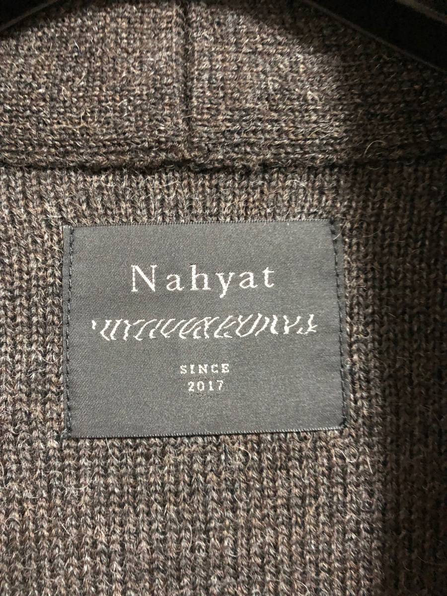 定価46200円 新品 Nahyat 7G MERINO WOOL KNIT CARDIGAN メリノウール アルパカ ショールカラー ニット カーディガン n-062-116 ナヤット_画像7