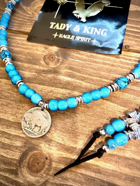 ★TADY&KING タディ&キング 購入 ホワイトハーツ 上質ターコイズ付 ネックレス一連 ゴローズ goros 鷲見太郎 ケンキクチ ウイングロックB13_画像2