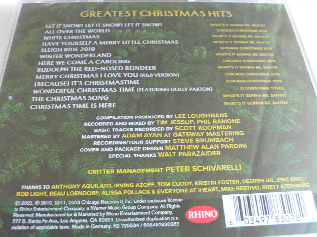 輸入盤/シカゴ/グレイテスト・クリスマス・ヒッツ/CHICAGO/GREATEST CHRISTMAS HITS/XMAS/2023年/RHINO_画像3