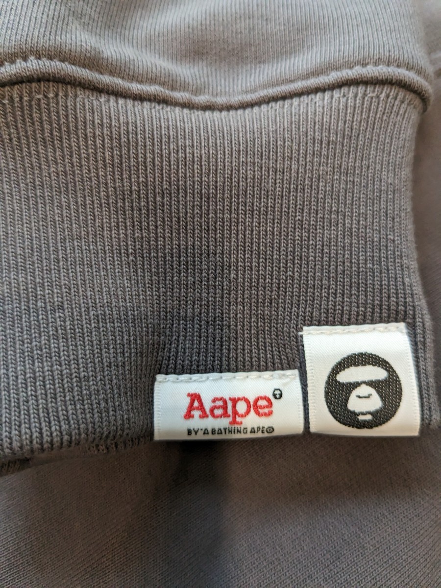 極美品　AAPE a bathing ape 再構築　ドッキング　スウェット　L　トレーナー ロゴ_画像7