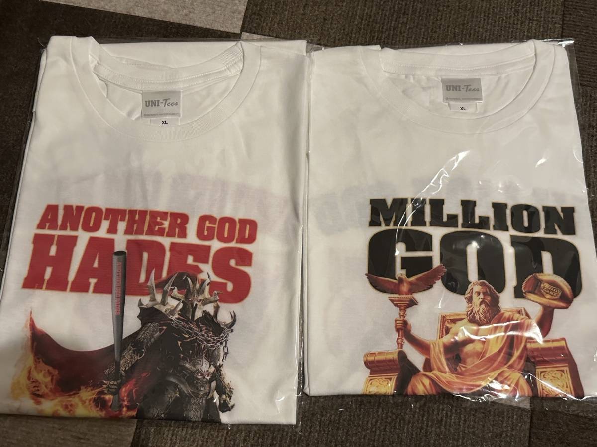 Tシャツ XLサイズ GOD&HADES 2023 special edition 王座奪還 ミリオンゴッド ハーデス 2着セット パチンコ パチスロ スロット_画像6