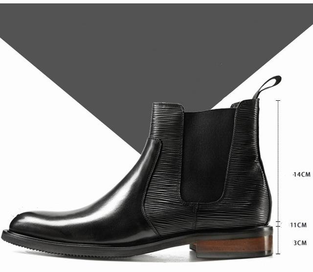 サイドゴアブーツ ブーツ メンズシューズ　チェルシーブーツ　牛革　ビジネスシューズ　本革　革靴 フォーマル　紳士靴 ブラック　26.5cm