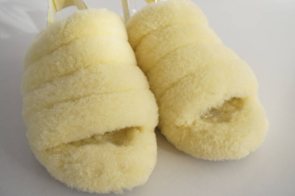  UGG /UGG*US8 /25cm*Fluff Yeah Slide| /flaf year sliding neon * sandals / shoes / shoes *1110085 * yellow 