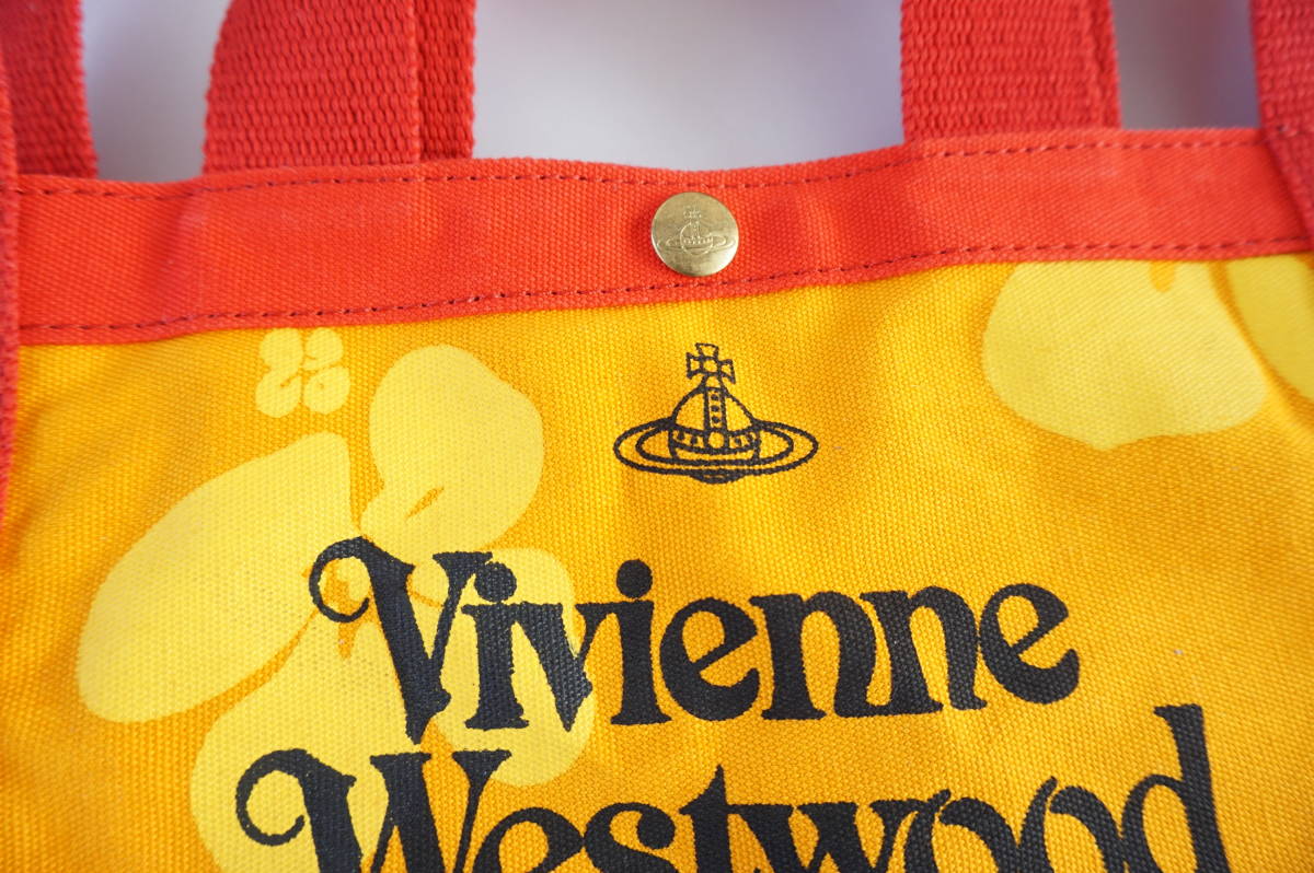 Vivienne Westwood/ヴィヴィアンウエストウッド*トートバッグ ハンドバッグ/鞄*HONOLULU HAWAII/ハワイ限定*ハイビスカス柄*_画像4