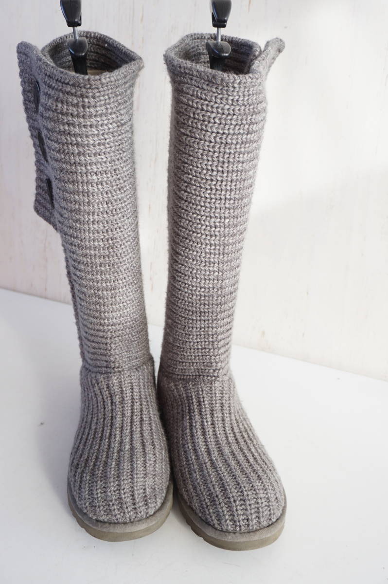 UGG/アグ*US7/24ｃｍ*ムートン*ブーツ/シューズ/靴*クラシック カーディ/CLASSIC CARDY*5819*グレー/灰**_画像3