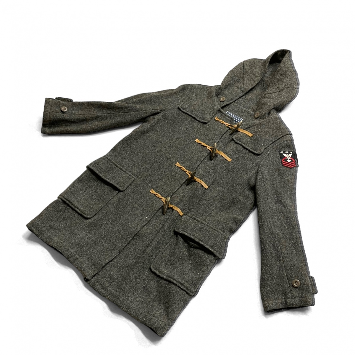 HYSTERIC GLAMOUR Hysteric Glamour arm band attaching long duffle coat stamp toggle back stencil wool lady's 2AC-8020 F gray 