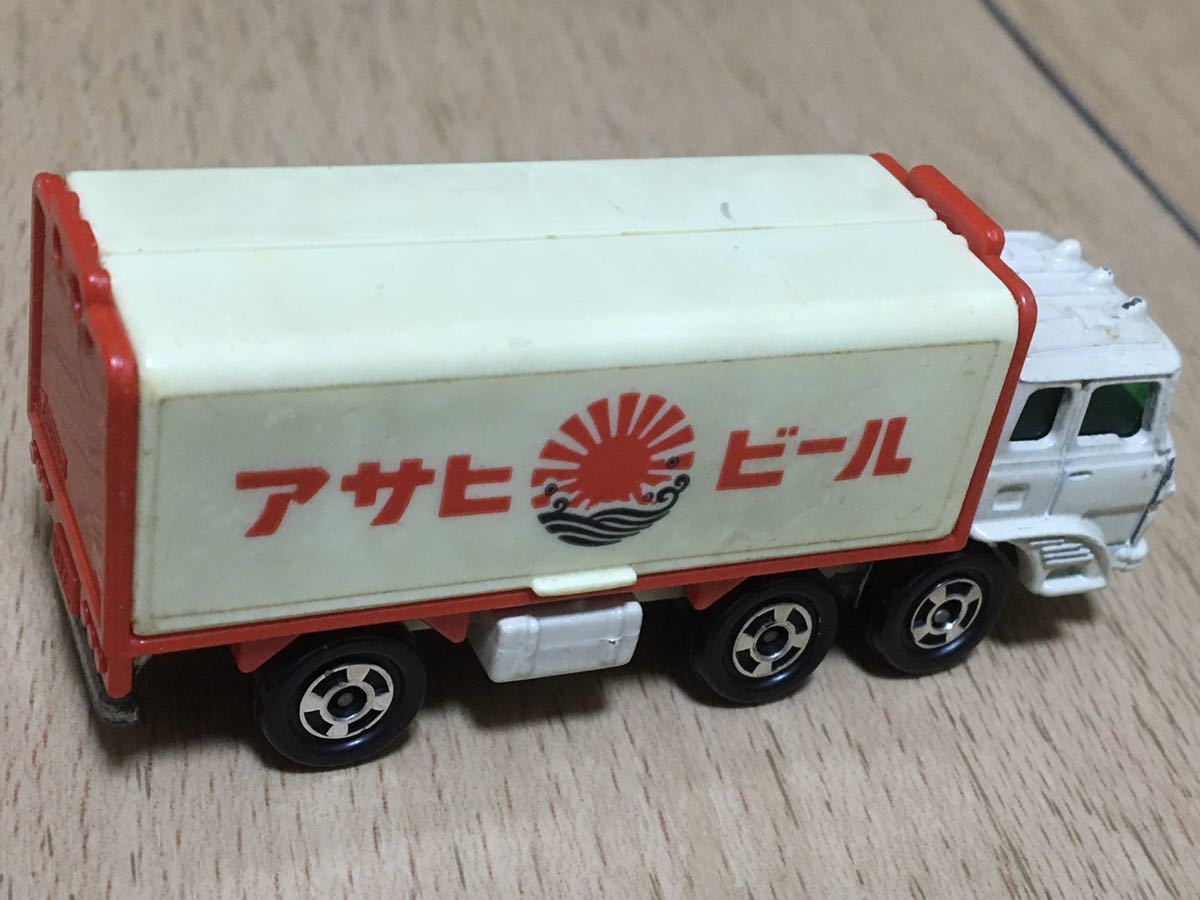 トミカ 日本製 No.76 ふそう ウイング ルーフ トラック 1978年 アサヒビール やや美品 _画像3