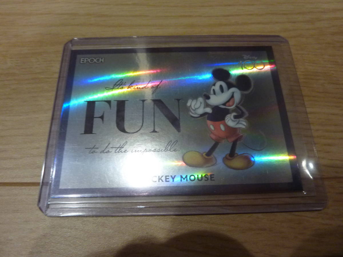 Disney 創立100周年 EPOCHプレミアエディションコレクションカード[カードNo.10 ミッキーマウス 75枚限定 ホログラムキラカード]ディズニーの画像5