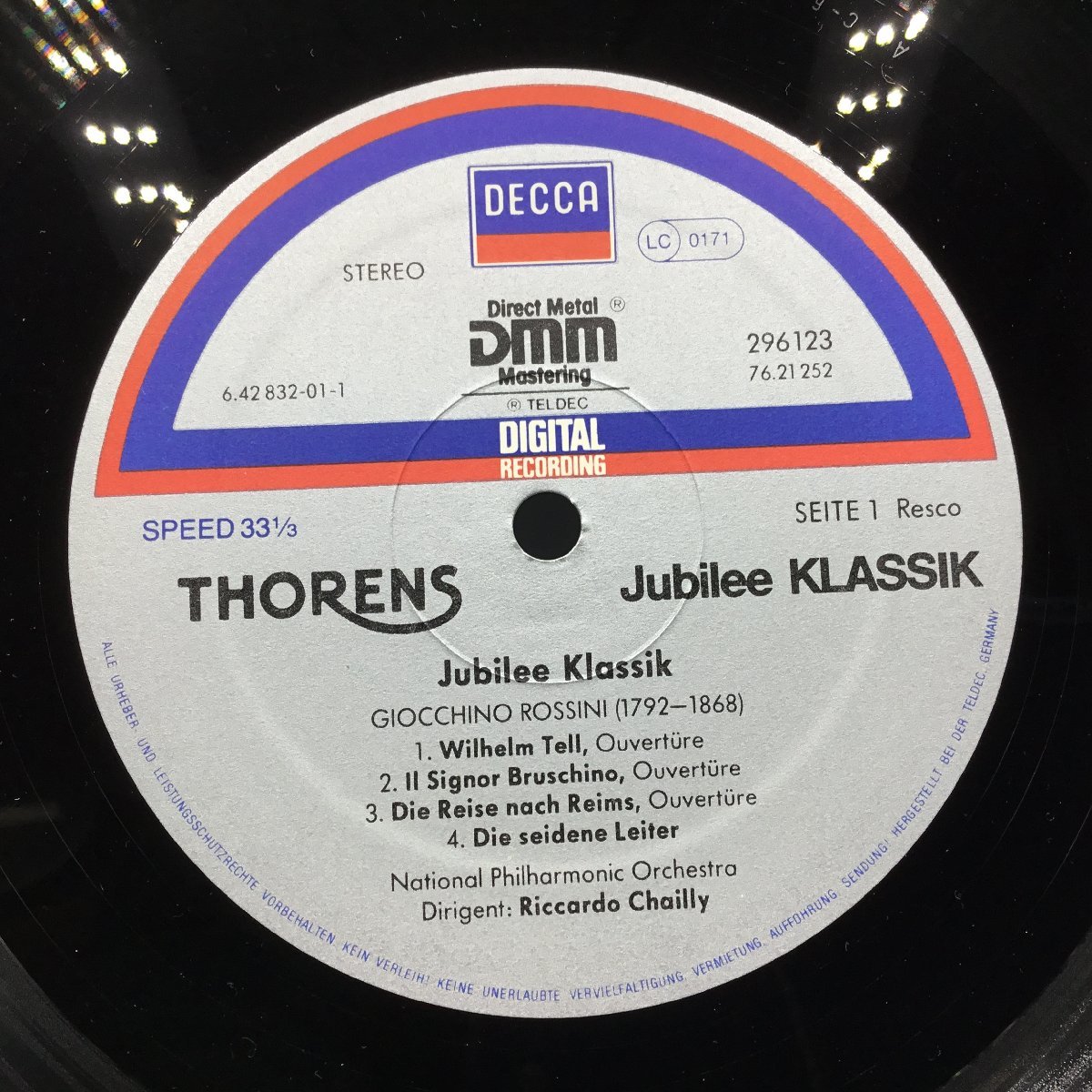 西独盤 ◇ THORENS JUBILEE KLASSIK / トーレンス・ジュビリー・クラシック ○LP 296 123_画像3