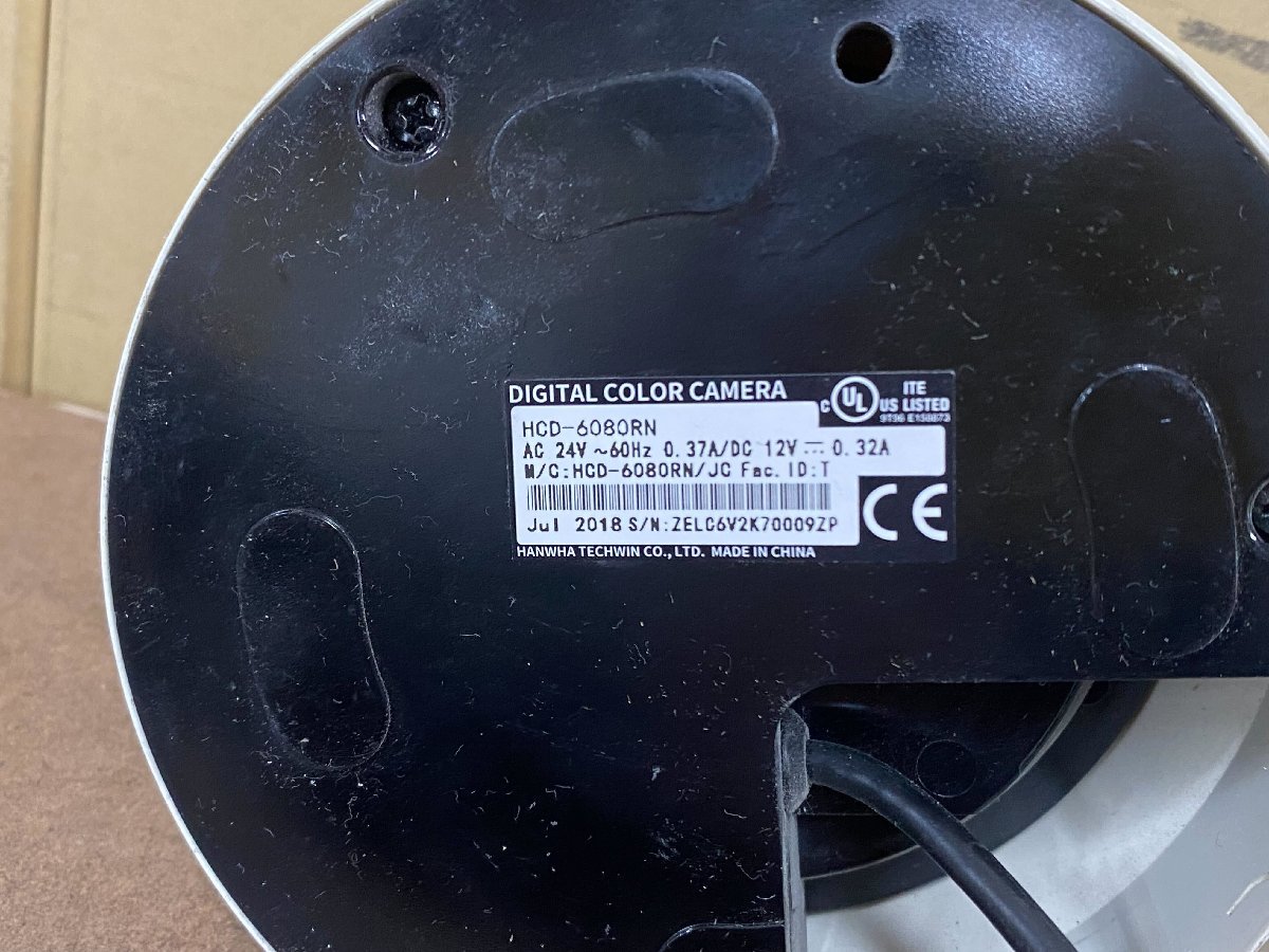 *[ Junk ]wisenet security camera height resolution dome camera HCD-6080RN 3 pcs instructions AC adaptor attaching . operation not yet verification present condition goods 