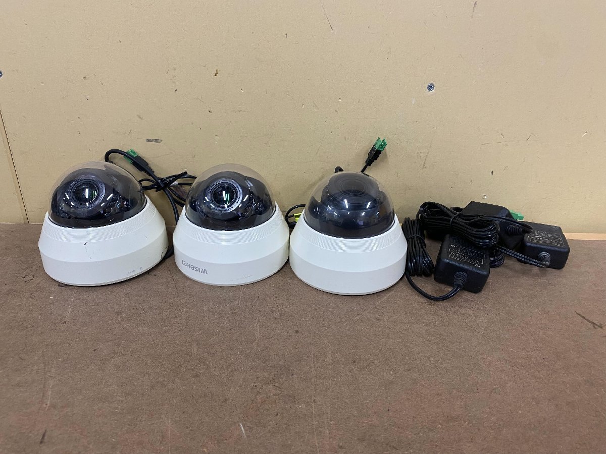 *[ Junk ]wisenet security camera height resolution dome camera HCD-6080RN 3 pcs instructions AC adaptor attaching . operation not yet verification present condition goods 