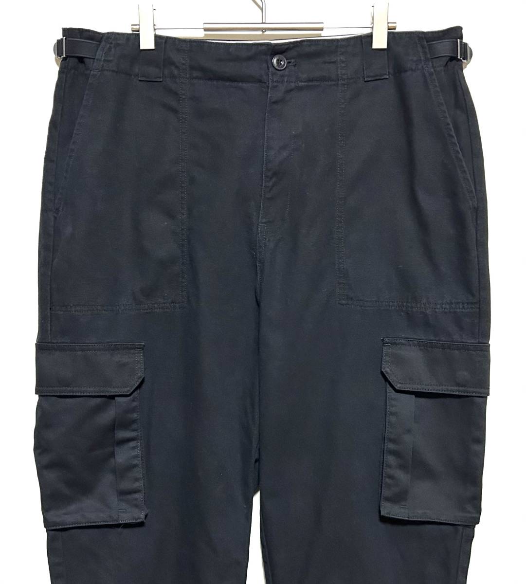 【美品】Dickies カーゴ パンツ（36）黒 ディッキーズ ワーク テーパード ワイド ルーズ シルエット ロンパン 軍パン ダック生地_画像2