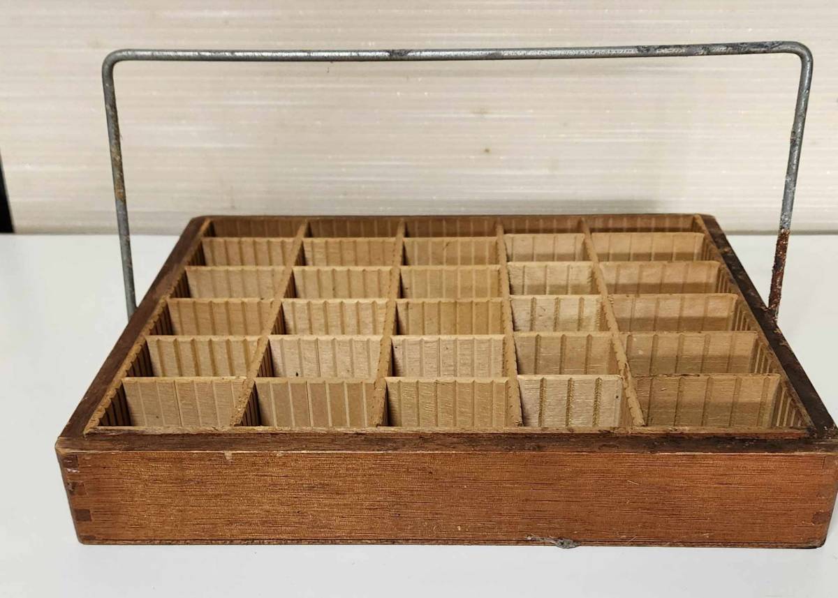 昭和レトロ 昭和40年 木製ツールボックス 取手付き_画像2