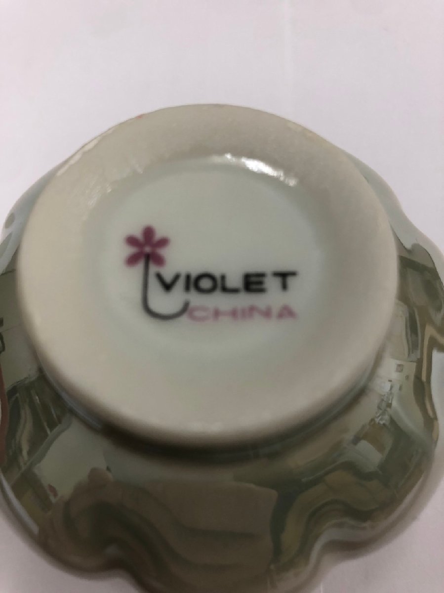 1円～【セット】VIOLET CHINA　ペア　カップ＆ソーサー　茶器_画像7