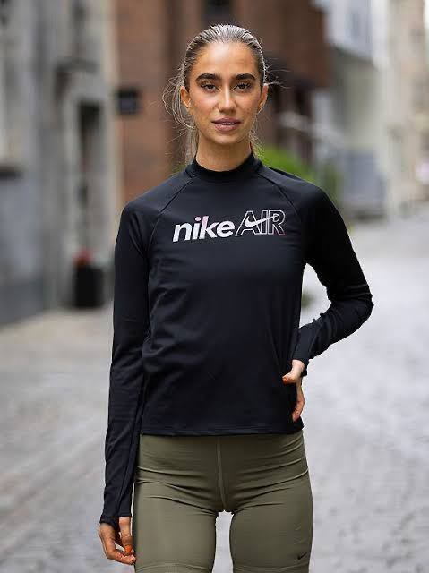 新品 L ナイキ ランニングウェア Tシャツ 長袖 レディース ウィメンズ エア DF ミッドレイヤー L/S トップ NIKE ロンＴ メッシュ