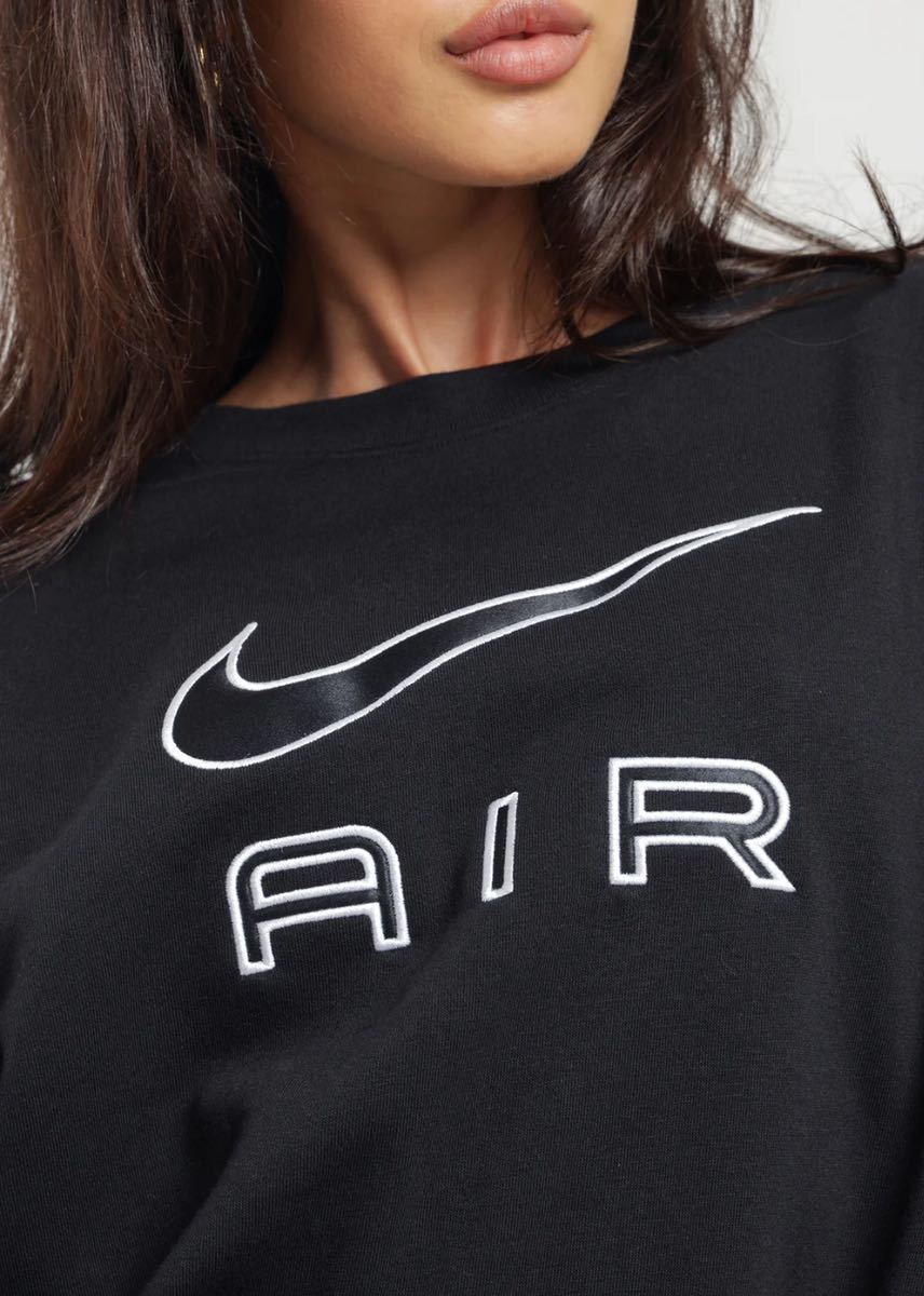 XL 新品 NIKE AIR ナイキエア ビッグロゴ 上下 スウェット セットアップ スウェットクルー トレーナー ジョガーパンツ スウェットパンツ 黒