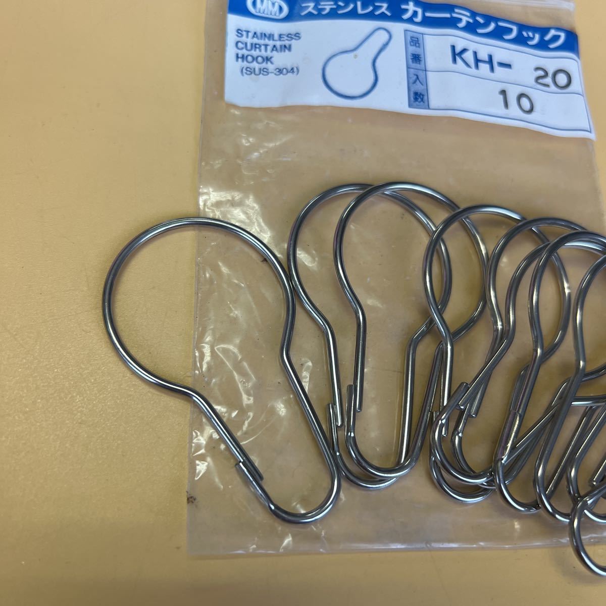 100円〜★未使用★MM ステンレス カーテンフック KH-20 20点まとめ SUS-304 STAINLESS CURTAIN HOOK フック_画像3