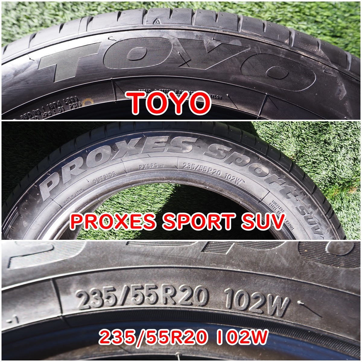 TOYO PROXES SPORT SUV 235/55R20 102W 2022年式 ほぼ未使用新品!! 4本セット★_画像2