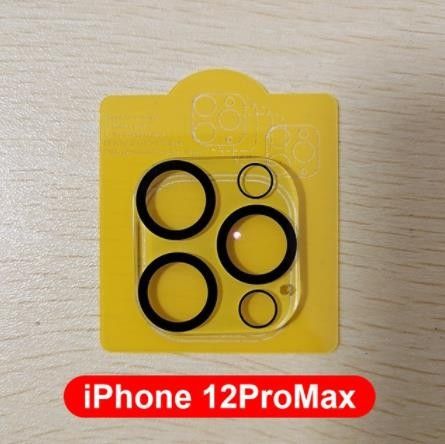 ［２枚セット］iPhone12 ProMax カメラ レンズ 遮光リングタイプ ガラス フィルム