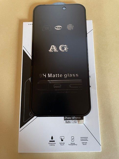 iphone14 ProMax マット アンチグレア ガラス 保護 フィルム 全面保護 2.5D フルグルー フルカバー 全面接着
