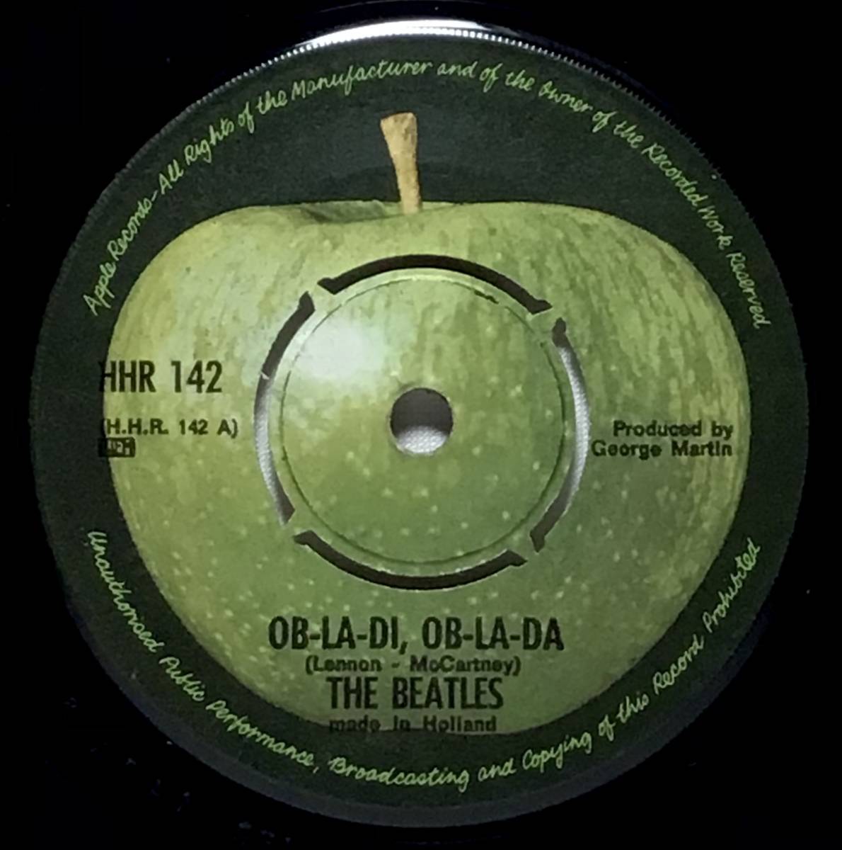 【蘭7】 THE BEATLES / OB-LA-DI, OB-LA-DA オブラディオブラダ 1969 オランダ盤 APPLE 7インチ EP 45 4つ爪 BOVEMA-GRAMOPHONE スリーブ_画像4