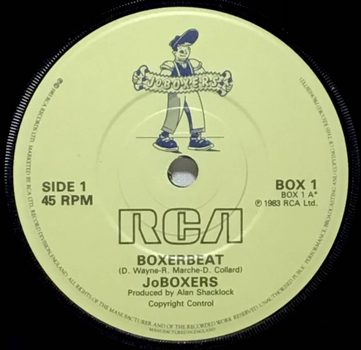 【英7】 JoBOXERS / BOXERBEAT / LET'S TALK ANOUT LOVE 1983 UK盤 7インチシングルレコード EP 45 JO BOXERS BUZZ AND THE FLYERS 試聴済_画像4