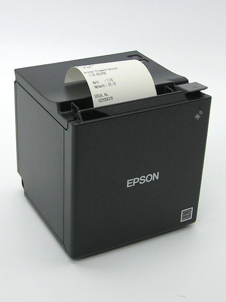 ■β EPSON TM-m30 Bluetooth/スマレジ対応レシートプリンタ/動作OK/印字良好/用紙幅 80mm/カッター付 使用1.986km【Bランク】【1229-02】の画像3