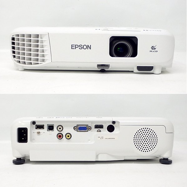 ＃EPSON/エプソン EB-X05 ビジネスプロジェクター ランプ時間 600H　リモコン無し_画像2