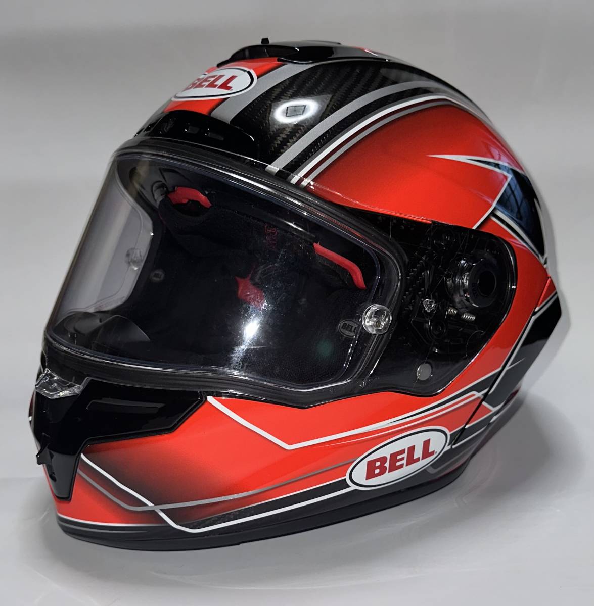 ★BELL（ベル） RACE STAR TRITON　Red　Carbon Shell Flex Impact Liner Helmet L　+PIMLOCK120_画像3