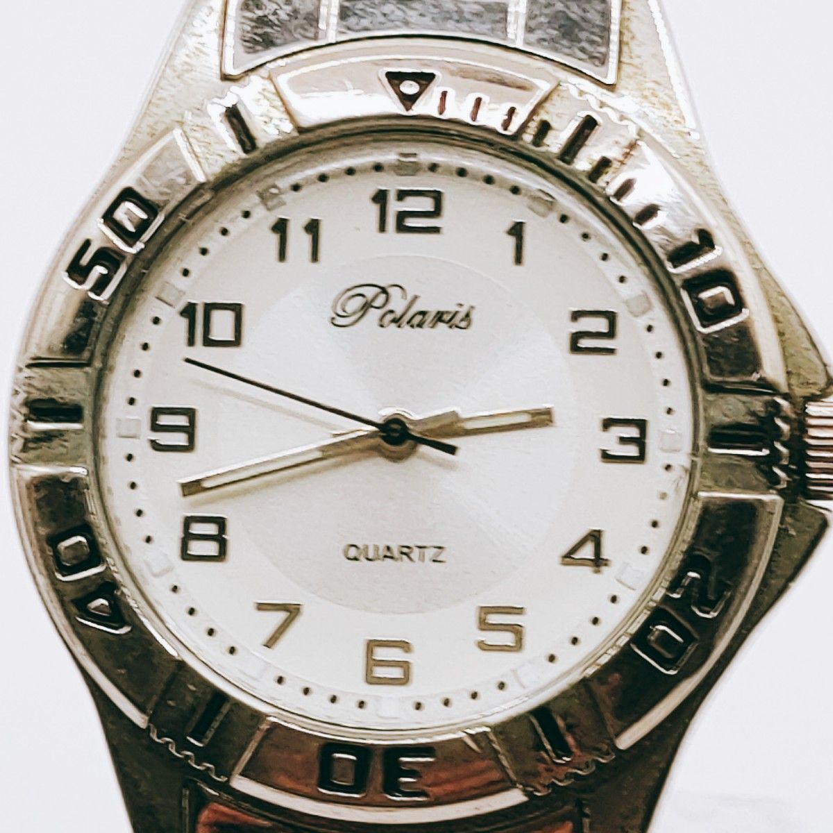 #8 Polaris ポラリス 腕時計 クウォーツ 3針 白文字盤 シルバー基調  アクセサリー ヴィンテージ アンティーク