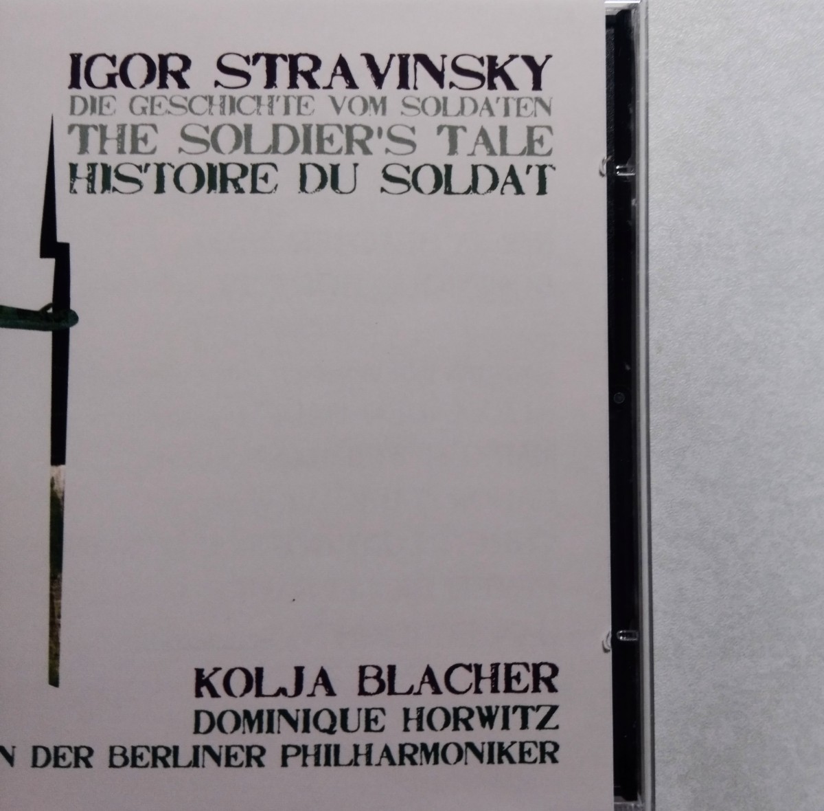 タルケヴィ、ゲスリンク、ブラッハー他　BPO首席メンバーによる　ストラヴィンスキー：兵士の物語　輸入盤_解説書留めによる傷み、あり
