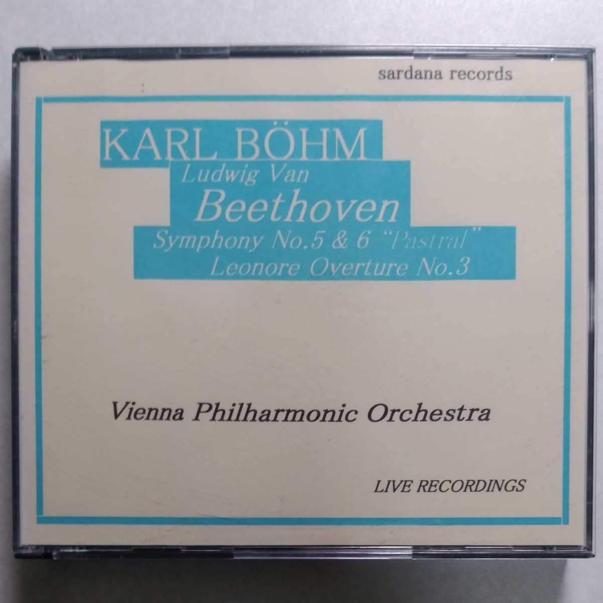 ベーム / VPO　ベートーヴェン：交響曲第6番『田園』・第5番『運命』、《レオノーレ》序曲第3番　ライヴ盤(録音データなし)　CD-R盤_画像1