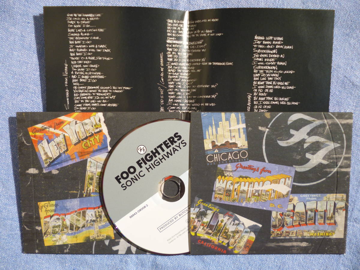 Sonic Highways／Foo Fighters　FF　フーファイターズ デイヴグロール ニルヴァーナ ロック CD 8曲入 輸入版 紙ジャケ 英語歌詞付き 2014_画像3