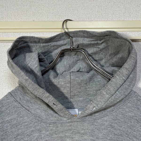 パーカー　カレジッロゴ　グレー　5XL　ビッグサイズ　デカロゴ　裏起毛1J 古着　入手困難　激レア　希少オーバーサイズ　ビッグシルエット_画像2